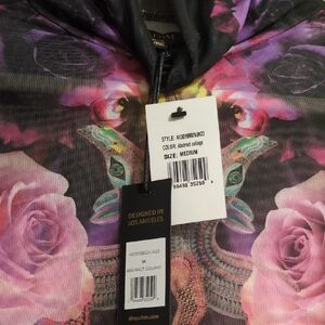 AFRM Abstract Collage dress - Pink and Purple